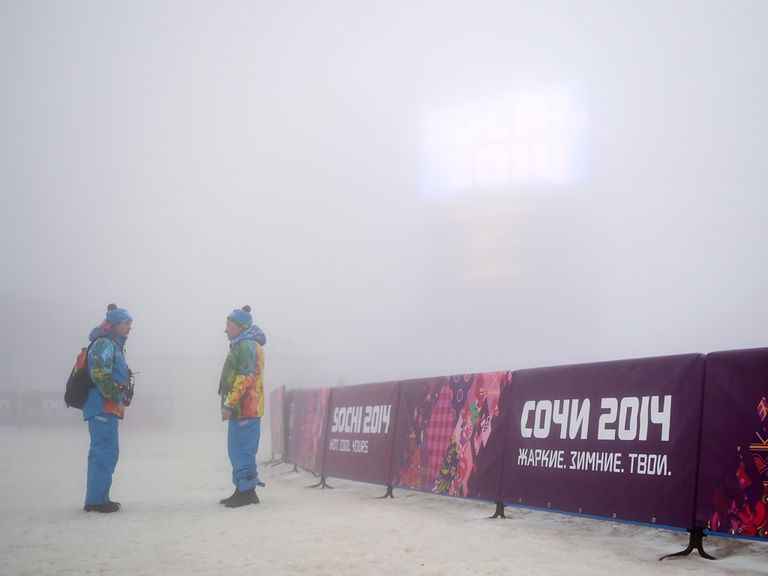 Fog was causing problems in Sochi on Monday