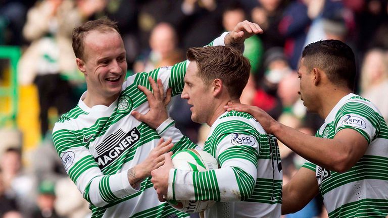 Kris Commons: Celebrates his equaliser against Ross County