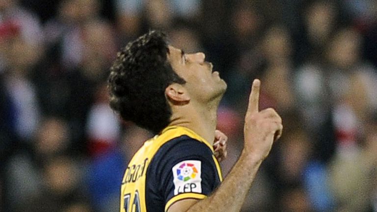 Diego Costa celebrates for Atletico Madrid