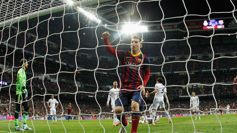 Lionel Messi: Celebrating spot kick winner against Real Madrid