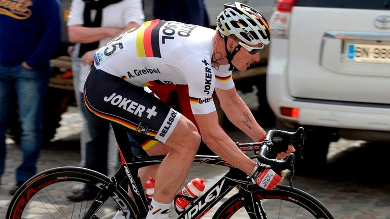 Andre Greipel in action at Gent-Wevelgem before his crash