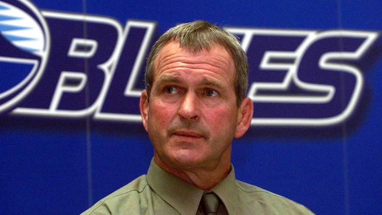 Frank Oliver: Former New Zealand captain pictured during his spell as Blues coach in 2001