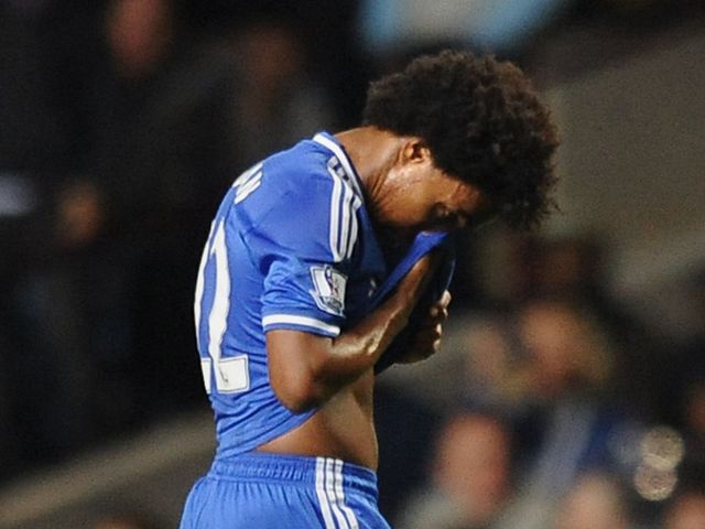 Willian is the first of two Chelsea players to be sent off