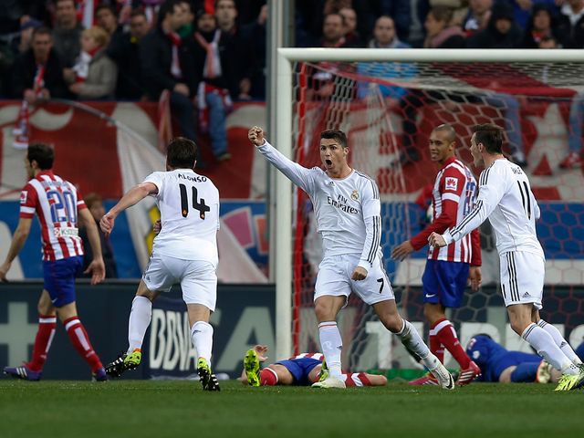 Cristiano Ronaldo celebrates his equaliser