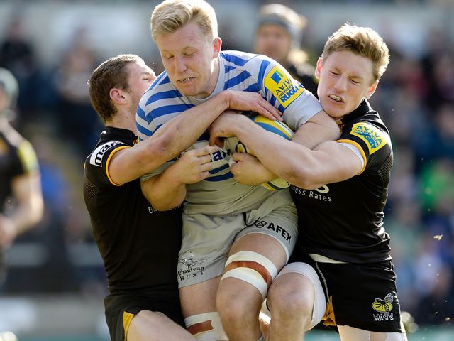 Jackson Wray tries to break through Wasps