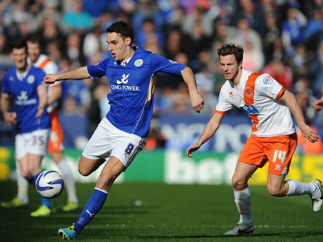 Matty James tries to get clear of Andy Halliday