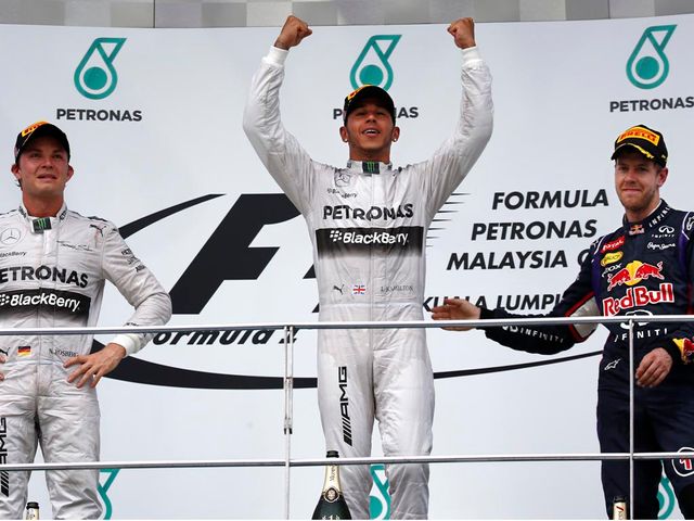 Lewis Hamilton: Claimed victory in the Malaysian Grand Prix