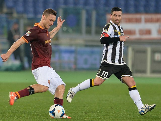 Roma's forward Francesco Totti in action