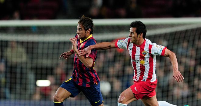 Neymar on the charge against Almeria