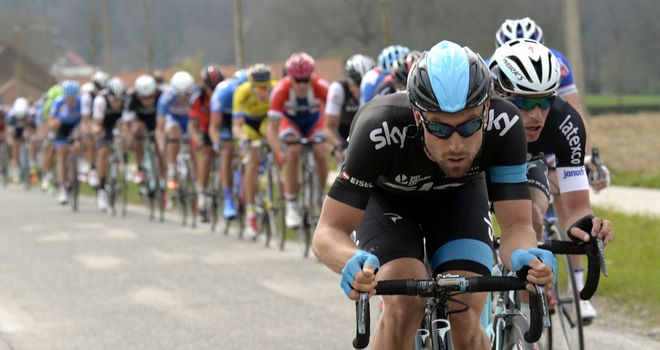 Eisel is often seen riding hard on the front