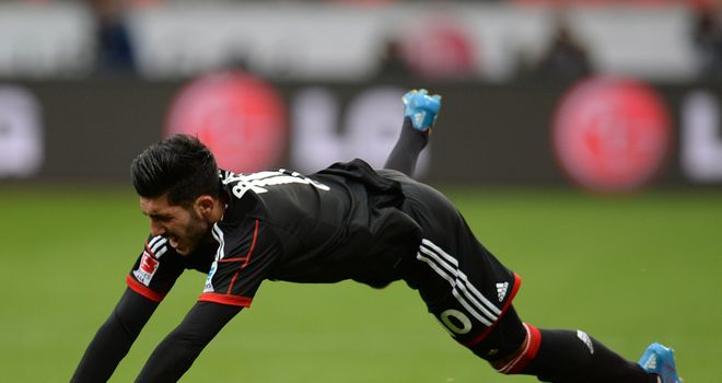 Emre Can takes a tumble
