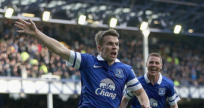 Seamus Coleman celebrates fortuitous winner