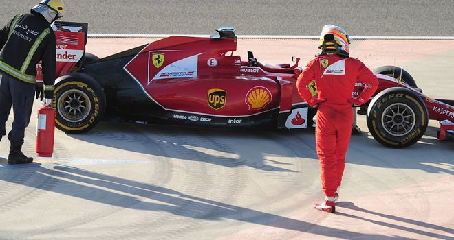 Ferrari were generally reliable during pre-season testing..but not always!