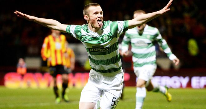 Liam Henderson: Celebrates his first goal for Celtic in the victory over Partick