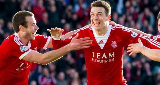 Ryan Jack celebrates Aberdeen's winner