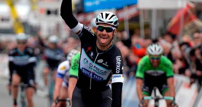 Tom Boonen sprinted to victory ahead of Moreno Hofland