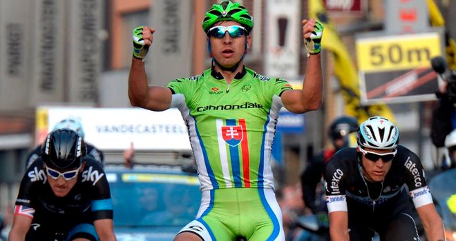 Peter Sagan won by more than two bike-lengths