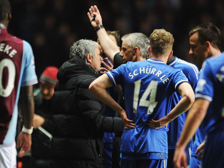 Jose Mourinho: Was sent to the stands at Villa Park
