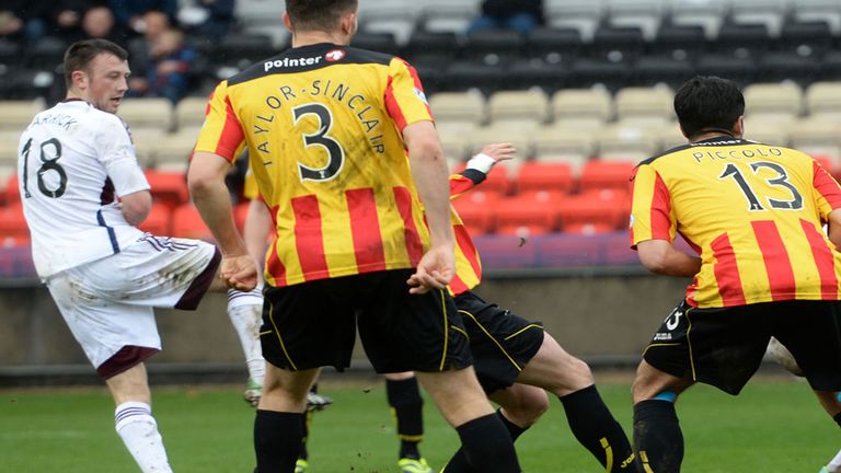 Dale Carrick: Begins Hearts' fightback against Thistle at Firhill