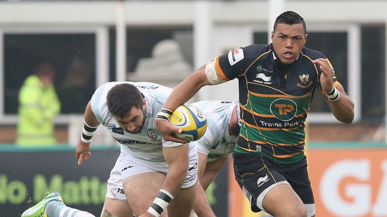 Luther Burrell on the charge for Northampton