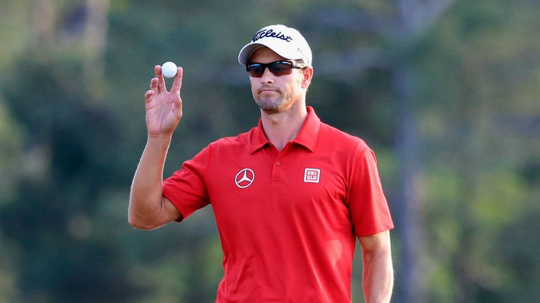 Adam Scott: Kept his hopes alive with a solid second round of 72 at Augusta