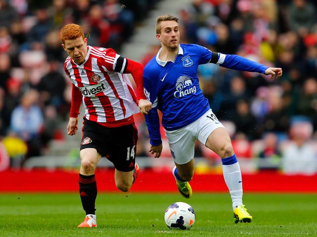 Jack Colback tries to keep up with Gerard Deulofeu