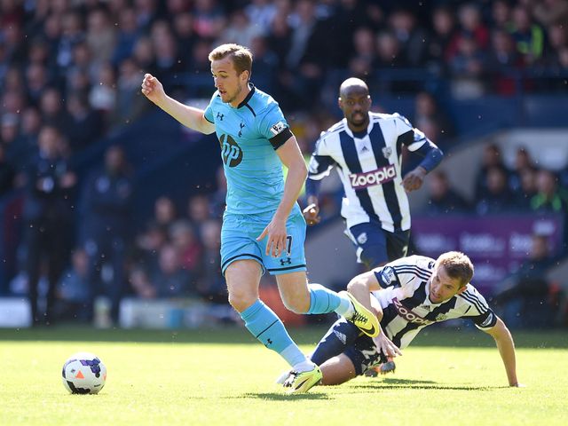 Harry Kane gets away from Gareth McAuley