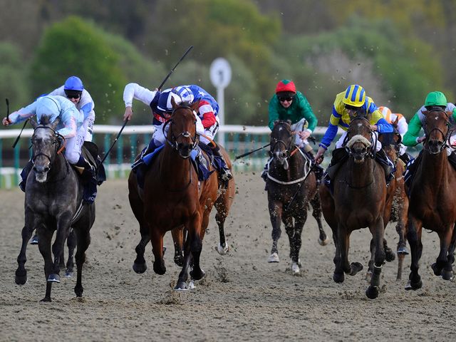Grandeur (left) just gets the better of Dicky Doughtywylie with Robin Hoods Bay staying on for third