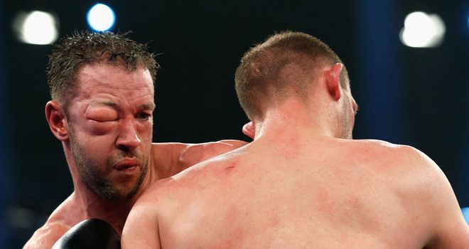 Enzo Maccarinelli's swollen eye ultimately ended his title challenge