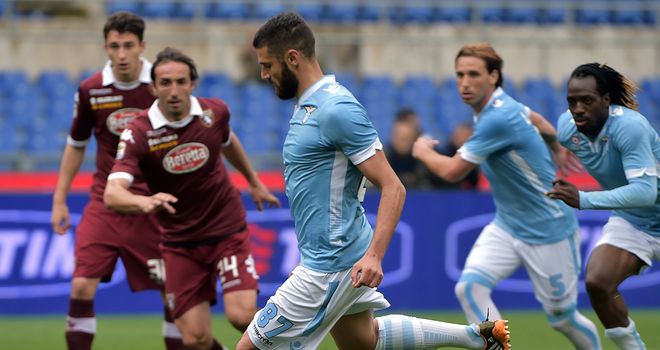 Antonio Candreva scores for Lazio from the penalty spot