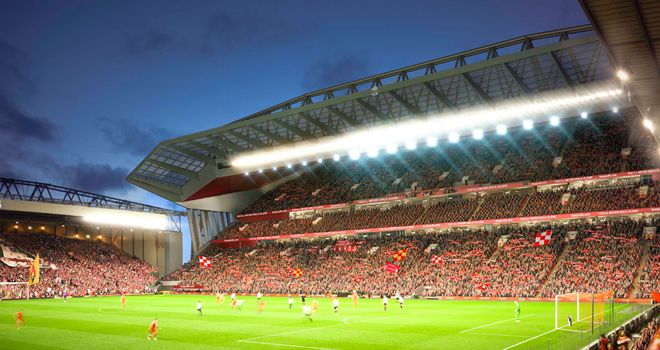 Anfield: An artist's impression of how the expanded ground will look