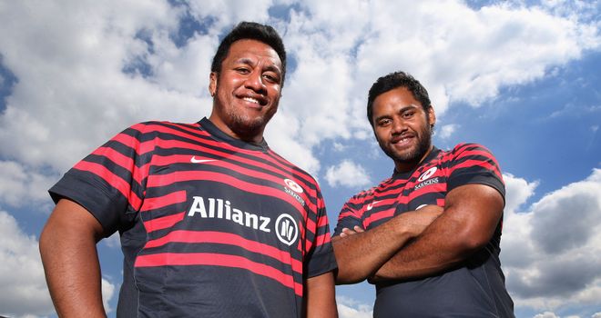 Mako Vunipola (left) and brother Billy: Ready for Saturday's showdown