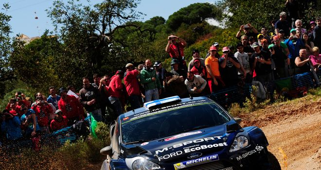 Mikko Hirvonen in action in Portugal