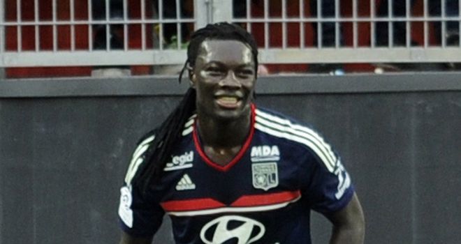 Lyon's Batefimbi Gomis celebrates