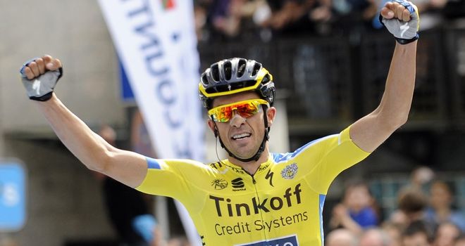 Alberto Contador dropped rival Alejandro Valverde on the final climb