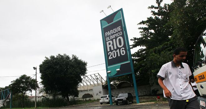 The entrance to the entrance to Rio's Olympic park