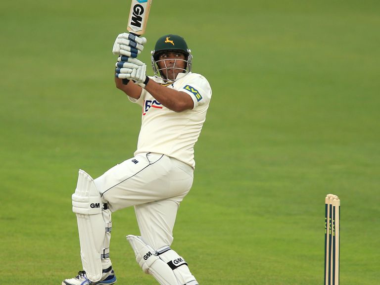 Samit Patel hits a six during a knock of 93
