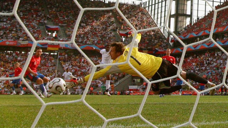 Gyan scored inside two minutes in the 2006 World Cup as Ghana beat Czech Republic 2-0