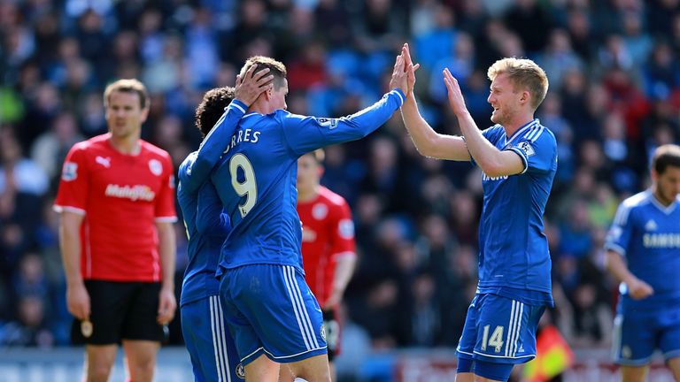 Torres: Celebrates with Schurrle