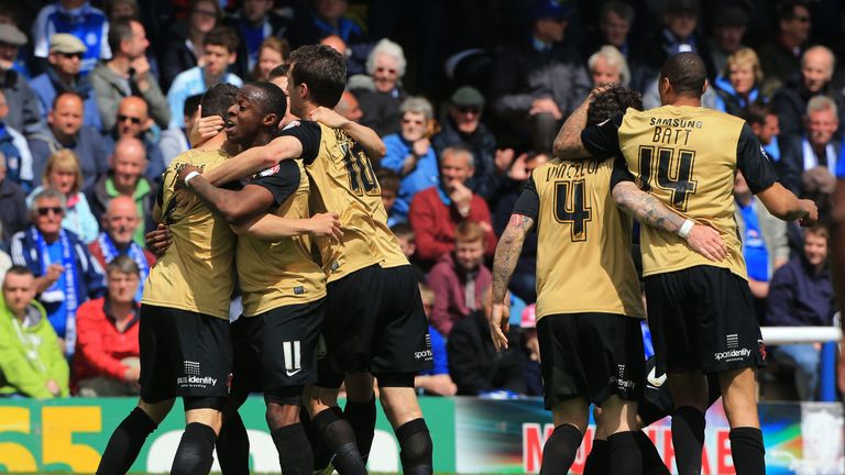 Moses Odubajo: Celebrates scoring Orient's equaliser