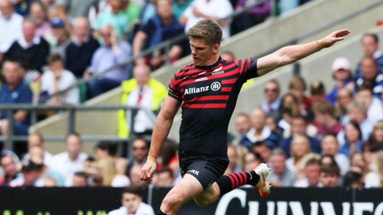 Owen Farrell: had a score controversially chalked off