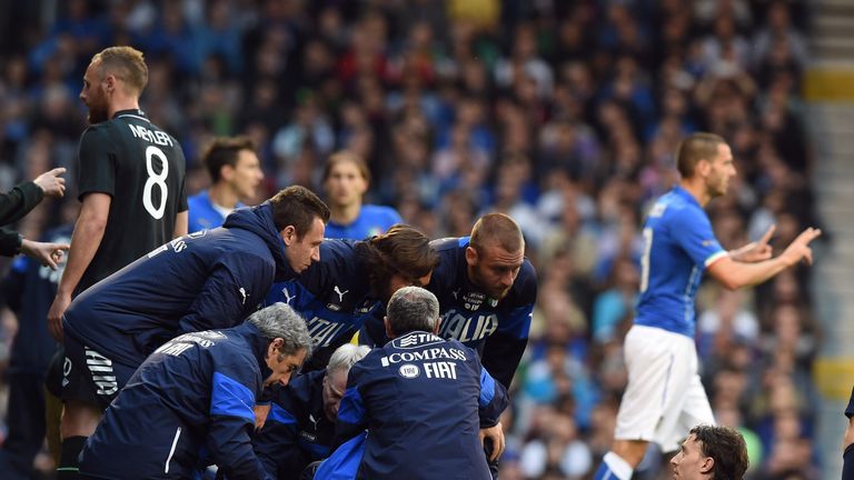 Riccardo Montolivo: Midfielder carried off in Italy's draw with Ireland