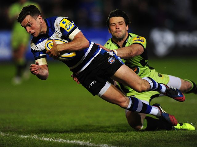 George Ford goes in for a Bath try
