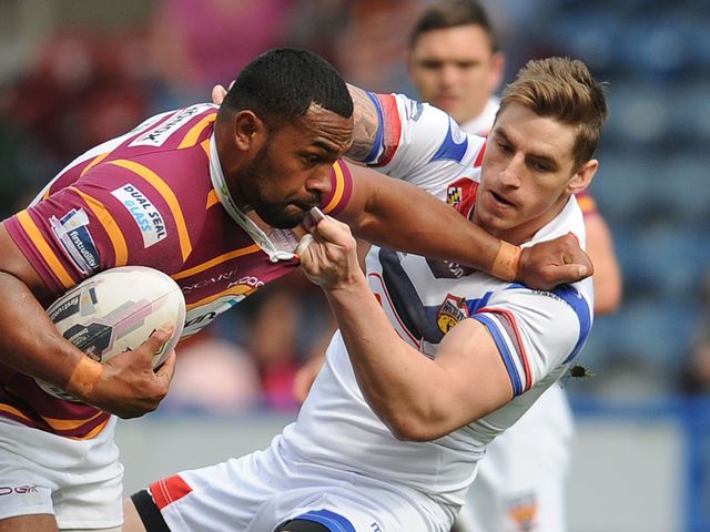 Ukuma Ta'ai (l): Two tries for Huddersfield