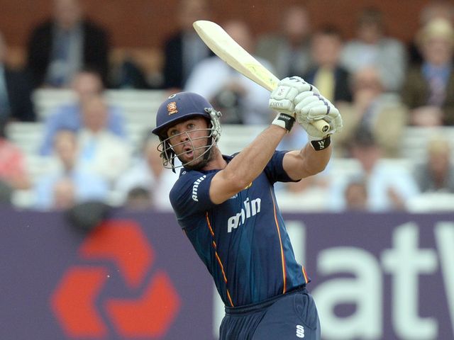 Mark Pettini hits a six during his quickfire innings at Lord's