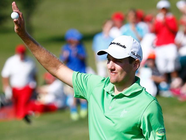 Brendon Todd celebrates his victory at the HP Byron Nelson Championship
