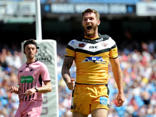 Daryl Clark celebrates as Castleford run riot