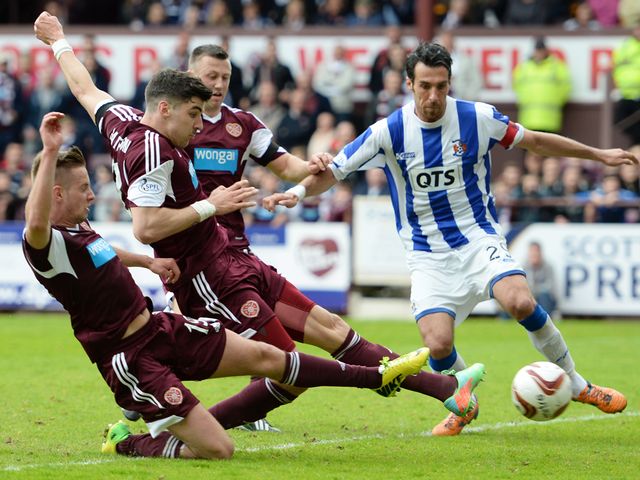 Callum Paterson scores Hearts' fifth goal against Kilmarnock