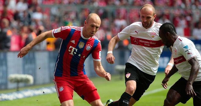 Arjen Robben in action for Bayern Munich