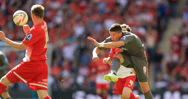 Alex Revell (right): Equalises for Rotherham during normal time